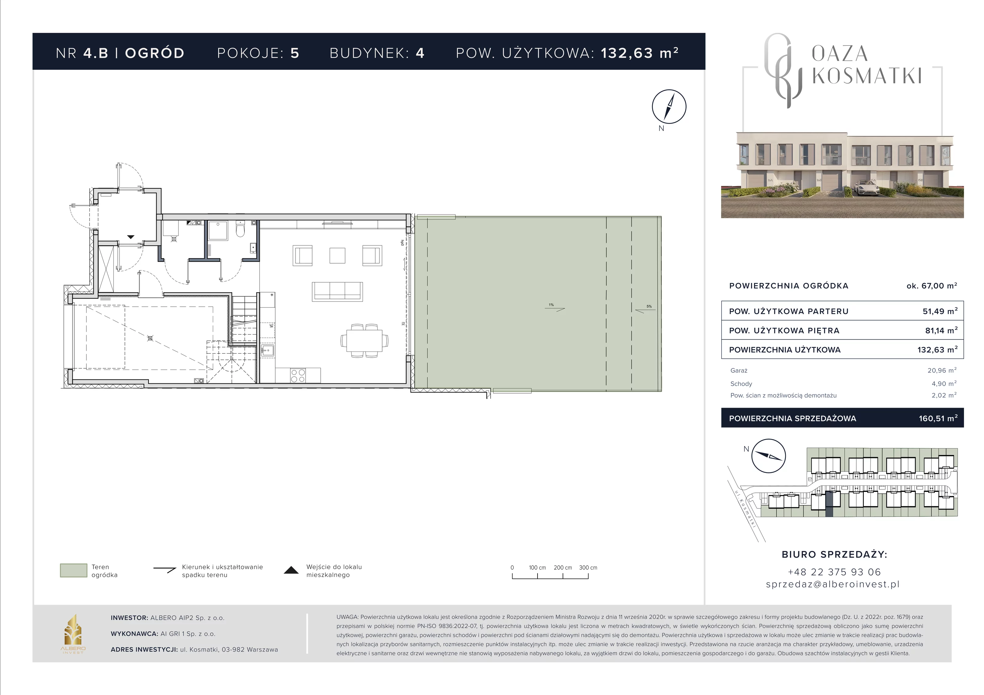 Dom 132,63 m², oferta nr 4.B, Oaza Kosmatki, Warszawa, Wawer, Gocław, ul. Kosmatki 32/34